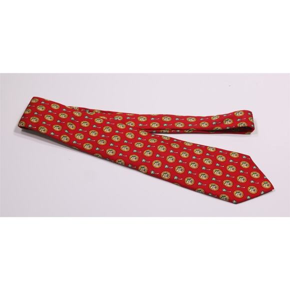 Vineyard Vines CMAA Club Managers Association of America Red Silk Necktie Tie - Picture 2 of 6